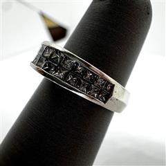 14K 585 White Gold 6.8G 0.26ctw Diamond Cluster Ring Size: 3.5!